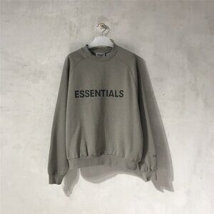 Fear of God Grey Print Crew Neck Sweatshirt